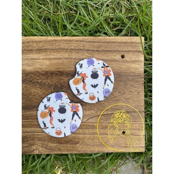 Witchy Woman Neoprene Car Coaster 2 Pack - Picture 4 of 4